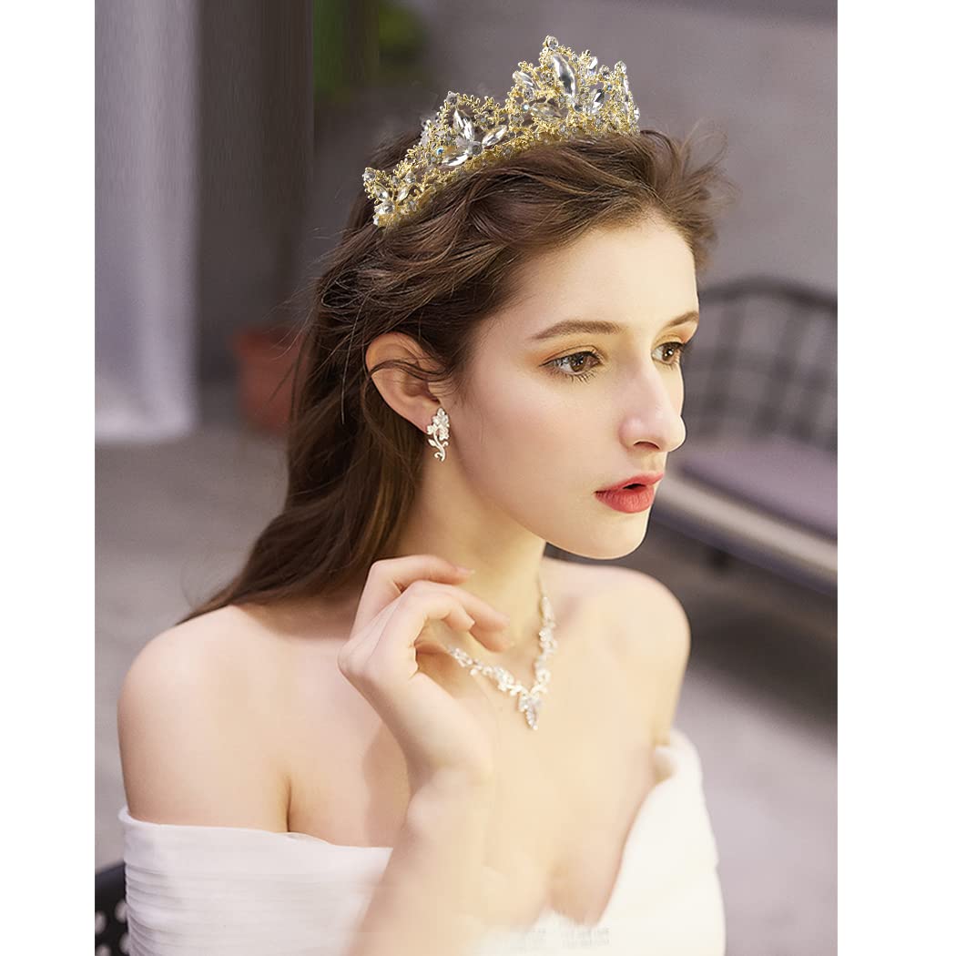 AOPRIE Apollo – Tiaras y coronas de piedra mágica para mujer, accesorios para el cabello de cristal para bodas, bailes, fiestas de cumpleaños,