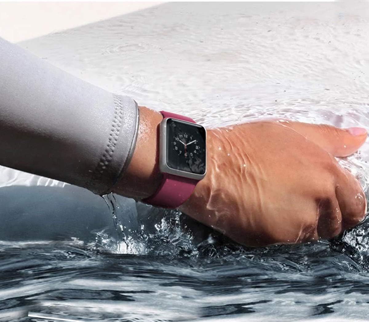 Paquete de 14 correas compatibles con Apple Watch de 1.496in, 1.575in, 1.614in, 1.654in, 1.732in, 1.772in, 1.929in, correa de repuesto deportiva de