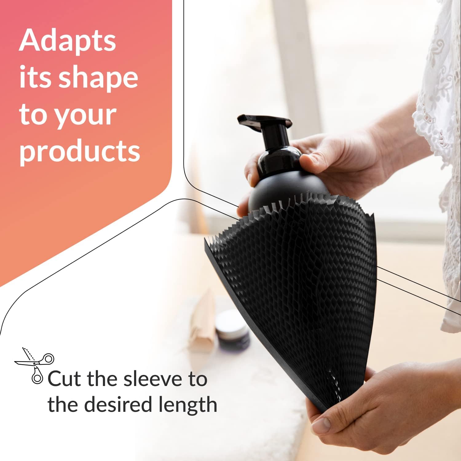IDL Packaging Flexi-Hex – Fundas de papel de embalaje de panal de abeja de 13.75 pulgadas, L, negro, paquete de 50 unidades, adaptables a cualquier