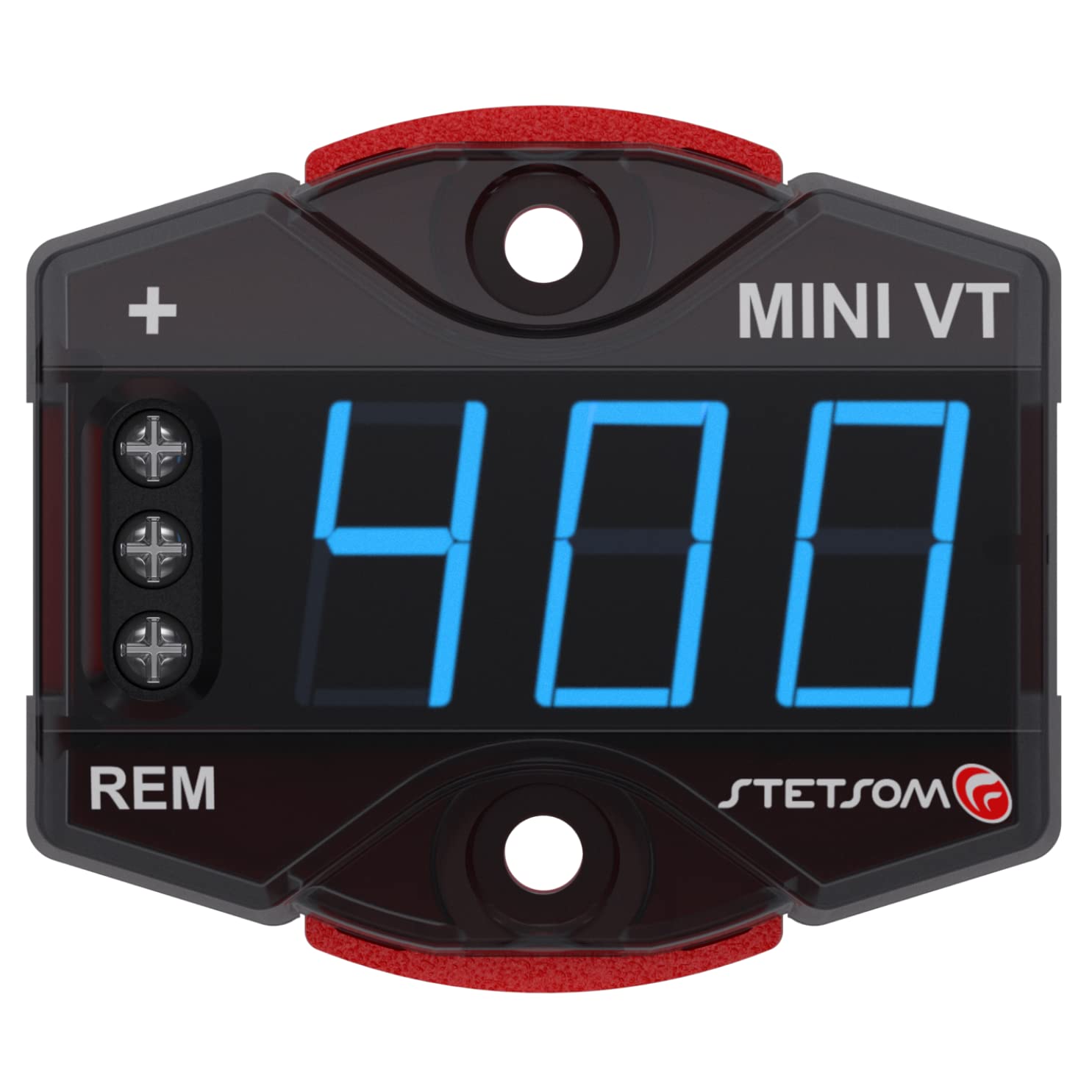 Stetsom MiniVT-HV (alto voltaje) Pantalla digital Mini voltímetro LED azul de alta precisión, hasta 455 V CC, panel de voltaje de batería de
