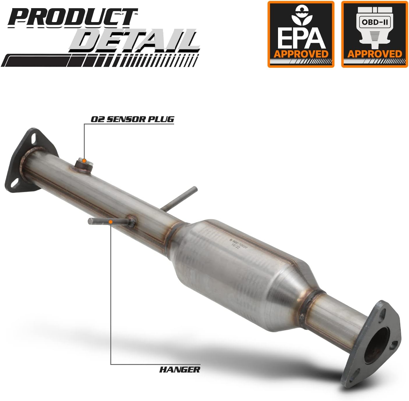 M-AUTO Convertidor catalítico compatible con Chevrolet S10 Pickup 1996-2003, GMC Sonoma 1996-2003, Isuzu Hombre 1996-2000 2.2L Direct-Fit
