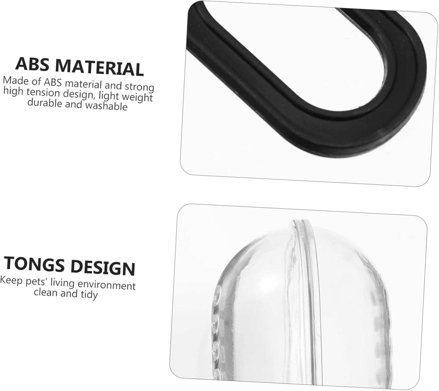 POPETPOP 4 piezas de hámster con clip para desechos de mascotas, para baño, cucharas de excremento de mascotas, eliminación de desechos de mascotas,