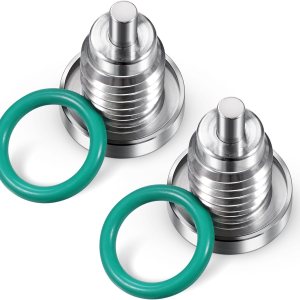 Tapón de drenaje magnético de caja de engranajes de salida 2 piezas, tornillo con junta de reemplazo 22-8M0058389, tornillo y sello de orificio de Tapón de drenaje magnético de caja de engranajes de salida 2 piezas, tornillo con junta de reemplazo 22-8M0058389, tornillo y sello de orificio de