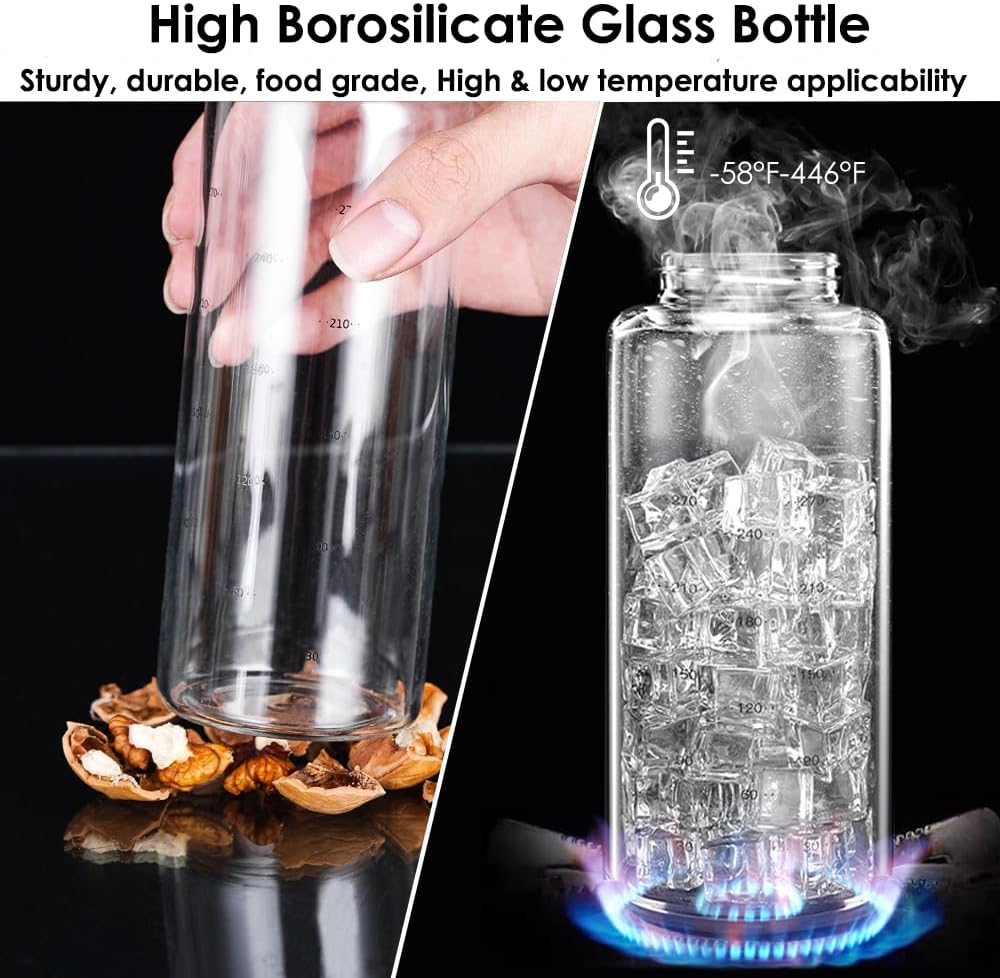 TINMIX Dispensador de aceite de oliva  Botella dispensadora de aceite de vidrio de 10.1 fl oz con cepillo de untado para cocinar salsa de vinagre de
