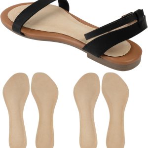 2 pares de inserciones de tacón alto de cuero para mujer, plantillas de amortiguación invisibles para botas planas de sandalias, autoadhesivas, 2 pares de inserciones de tacón alto de cuero para mujer, plantillas de amortiguación invisibles para botas planas de sandalias, autoadhesivas,