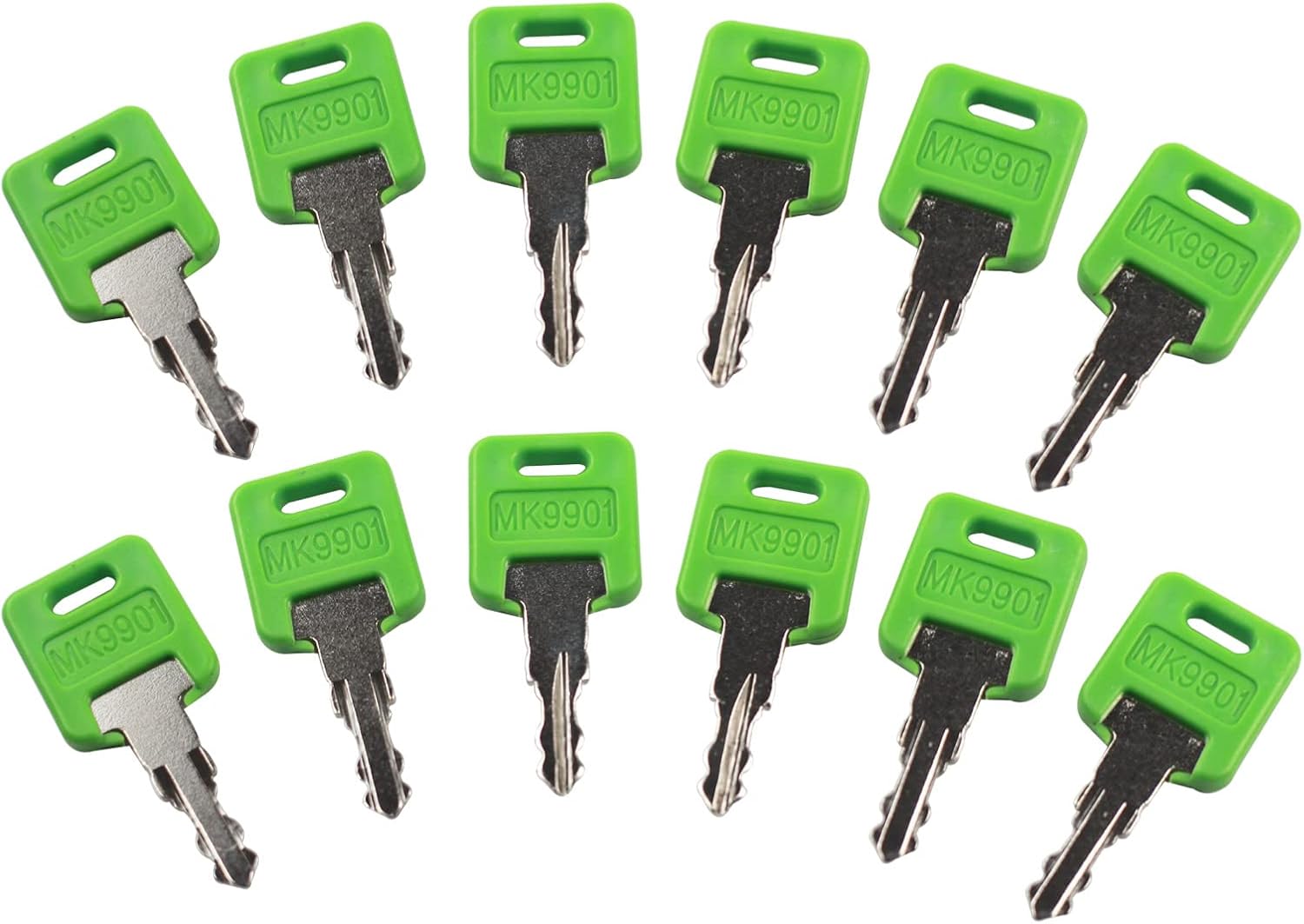 RV Key MK9901 6601 Juego de repuesto para llave de recreativo, paquete de 12, verde, bloqueo de teclado