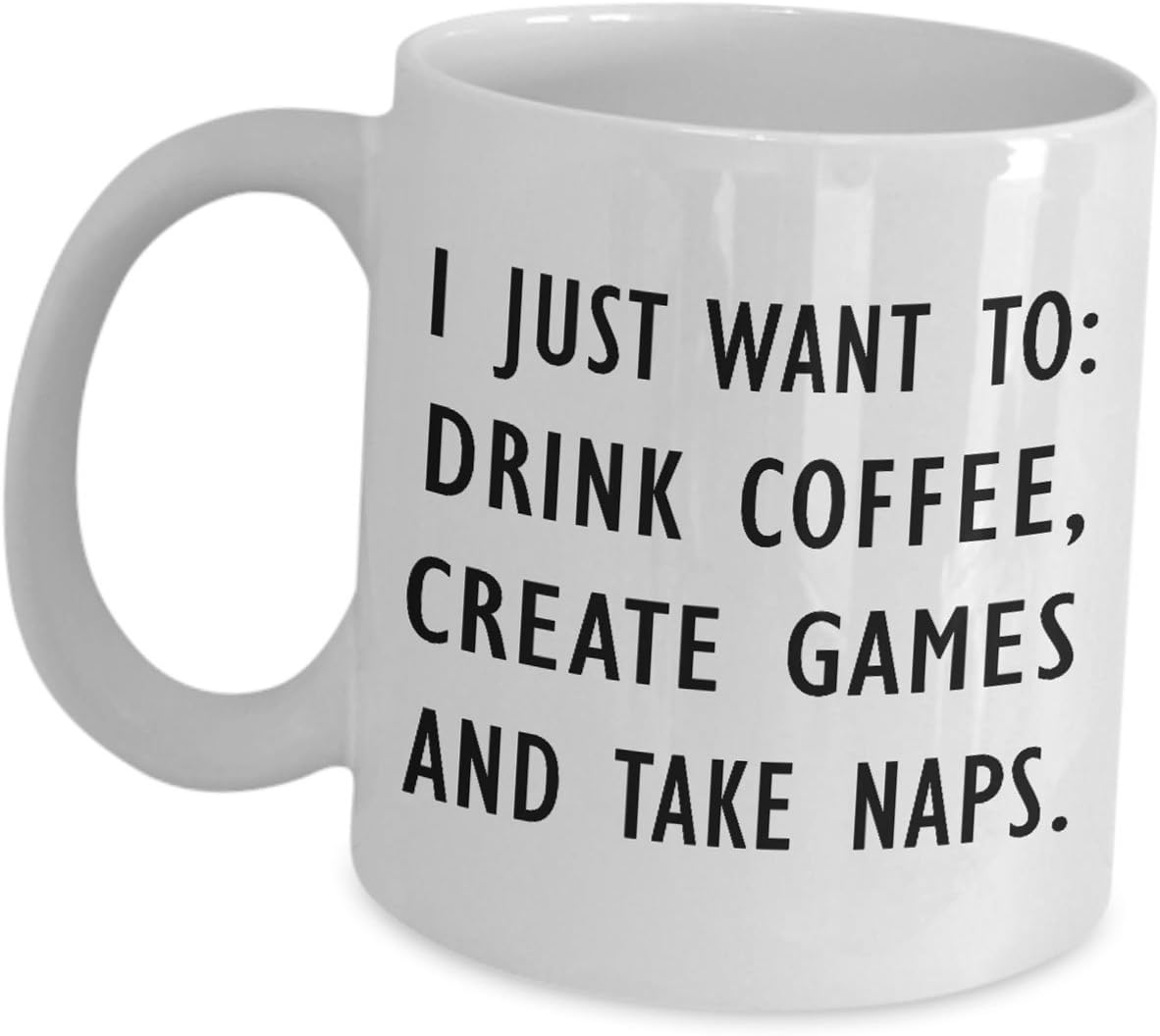 Regalos para diseñador de videojuegos  I Just Want To Drink Coffee And Take Naps  Taza de té motivadora divertida y bonita idea de regalo para