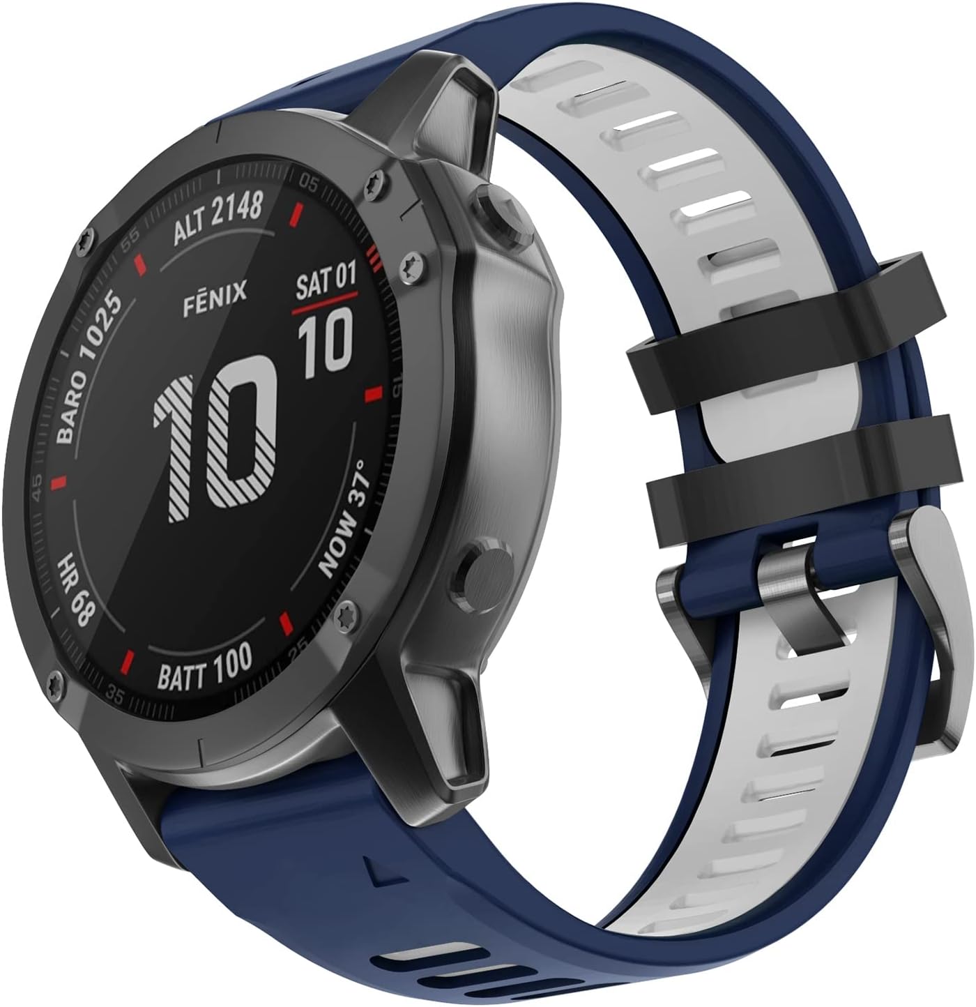 OVERSTEP Compatible con Fenix 6X Watch Band 1.024 in QuickFit Correa de silicona para Garmin Fenix 7XFenix 6X ProFenix 5XFenix 5X PlusDescent Mk2,