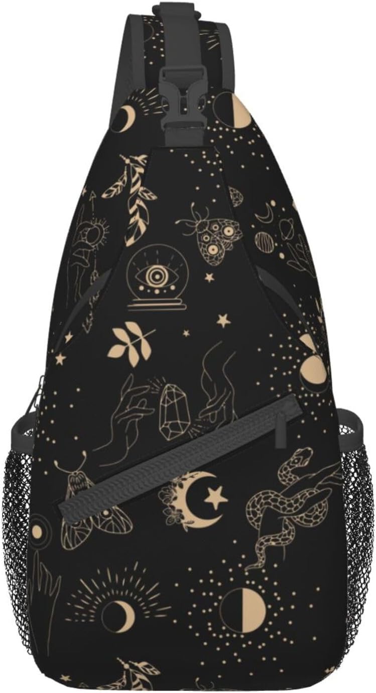 IRIHISKY Mochila cruzada para hombres y mujeres, mochila cruzada casual para senderismo, viajes, deportes, correr, bolsa de pecho