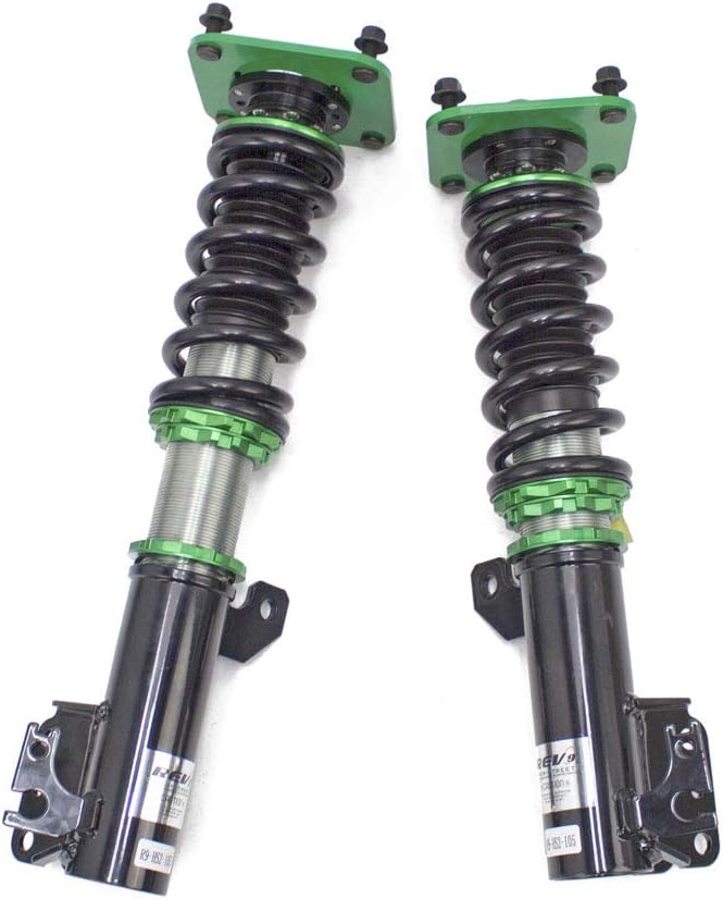 R9-HS2-105 compatible con Mazda Protege (BJ) 1999-03 Hyper-Street II Kit de coilover con ajuste de fuerza de amortiguación de 32 vías por Rev9,