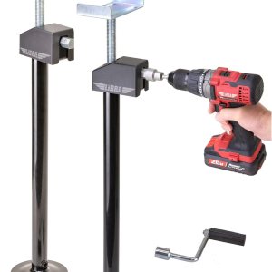 LIBRA Juego de 2 gatos estabilizadores deslizantes resistentes de elevación rápida para autocaravana, 5000 libras, ajuste de 16 a 28 pulgadas LIBRA Juego de 2 gatos estabilizadores deslizantes resistentes de elevación rápida para autocaravana, 5000 libras, ajuste de 16 a 28 pulgadas