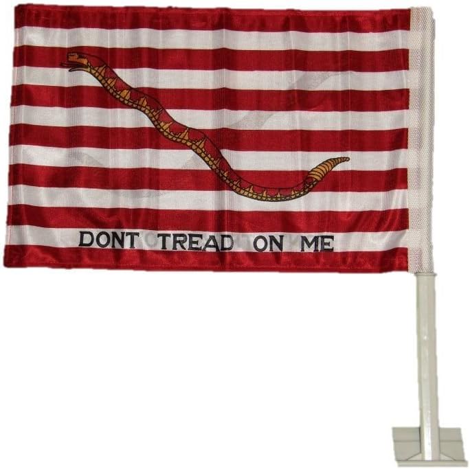 12×18 1st Navy Jack Gadsden Vehículo de automóvil de doble cara 12 x 18 pulgadas Bandera
