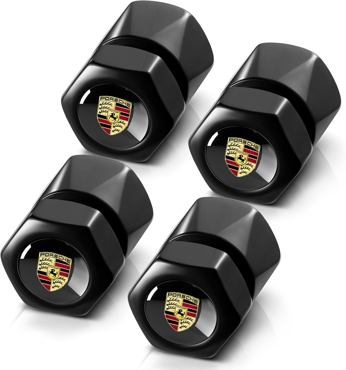 Vástago de válvula de neumático de metal para automóvil, compatible con Porsche Macan Boxster, Taycan Cayman 718 911, accesorios de moldura 4
