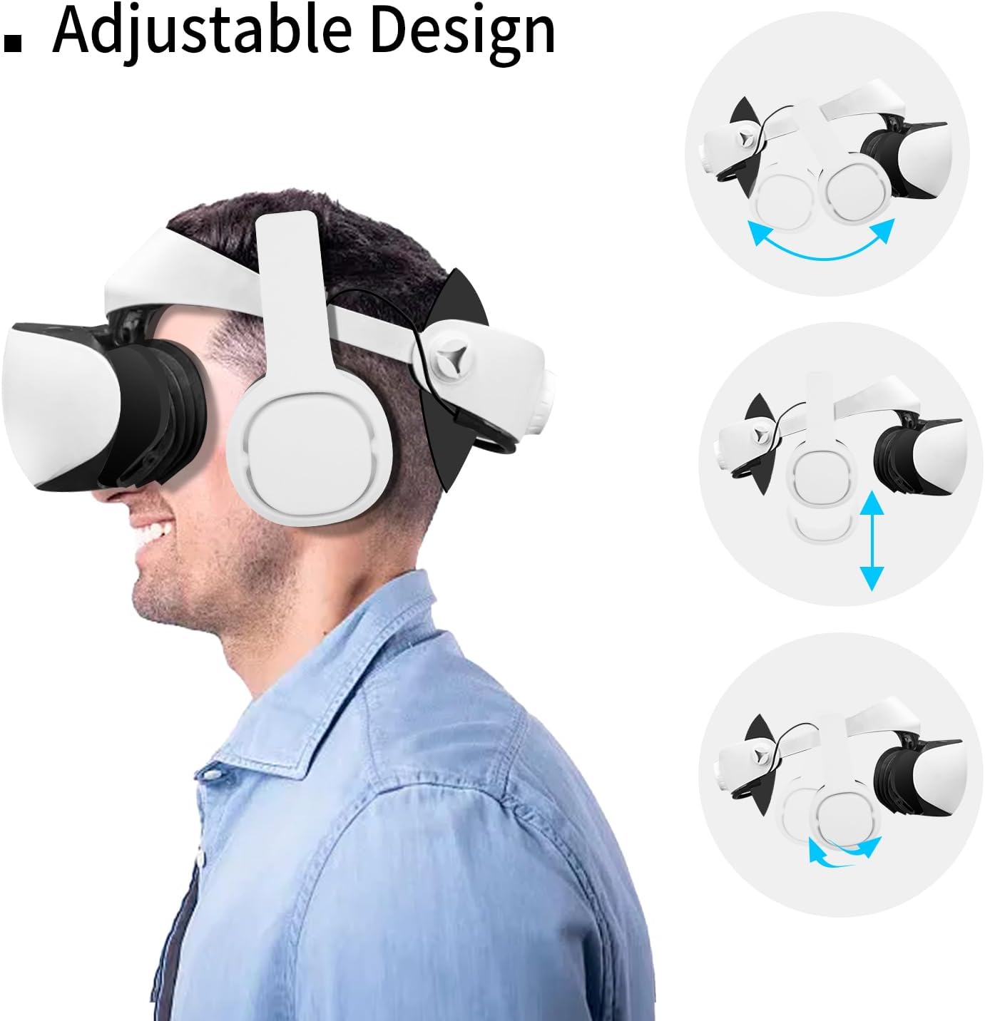PH2 – Auriculares estéreo VR para PS VR 2, diseño de clip, fácil de instalar y quitar, se ve ordenado con el enrutador de cable, más cómodos que los