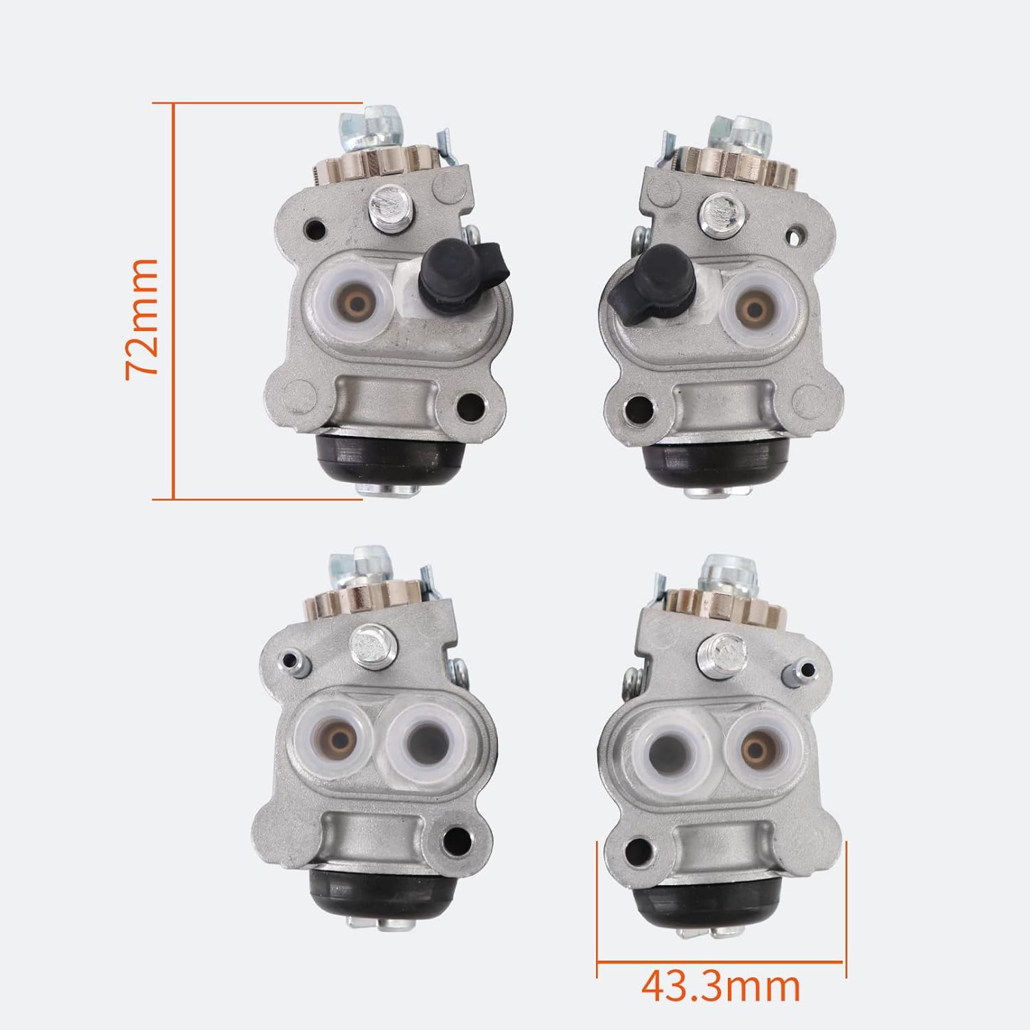 Cilindros de rueda de freno delantero para Hon-da Foreman 450 TRX450 S 1998-2004 (kit izquierdo y derecho todos los 4) TRX450FETRX450FM,