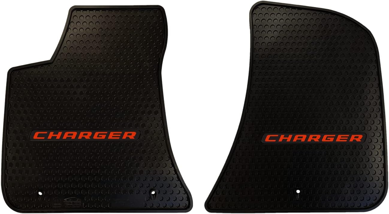 Lloyd Mats Alfombrillas de goma resistentes para todo tipo de clima, alfombrillas de goma resistentes para Dodge Charger RWD 2011-2023 (2 unidades,