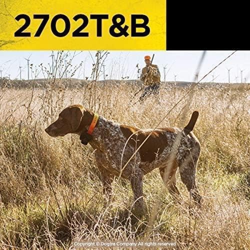 Dogtra 2702T&B Collar electrónico de entrenamiento de perros de largo alcance de 1 milla y 2 perros con sonido remoto para entrenamiento de perros