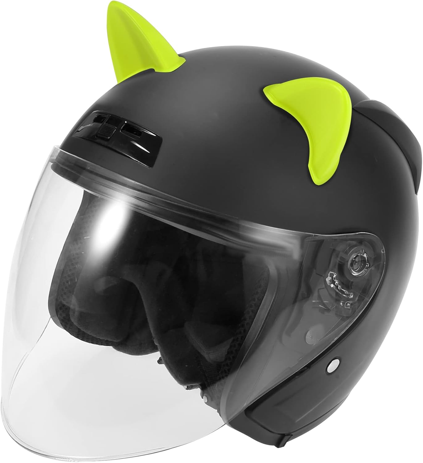 Motoforti 2 piezas de orejas de gato, accesorios de decoración de casco, accesorios de decoración de casco, adhesivo universal para motocicleta,