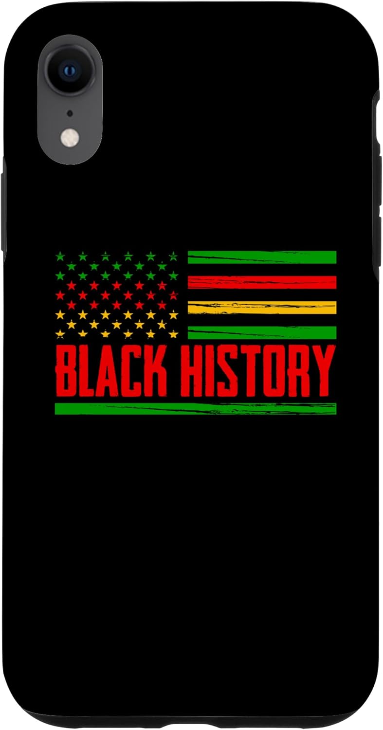 iPhone XR Black Pride American Flag Month for American African Case