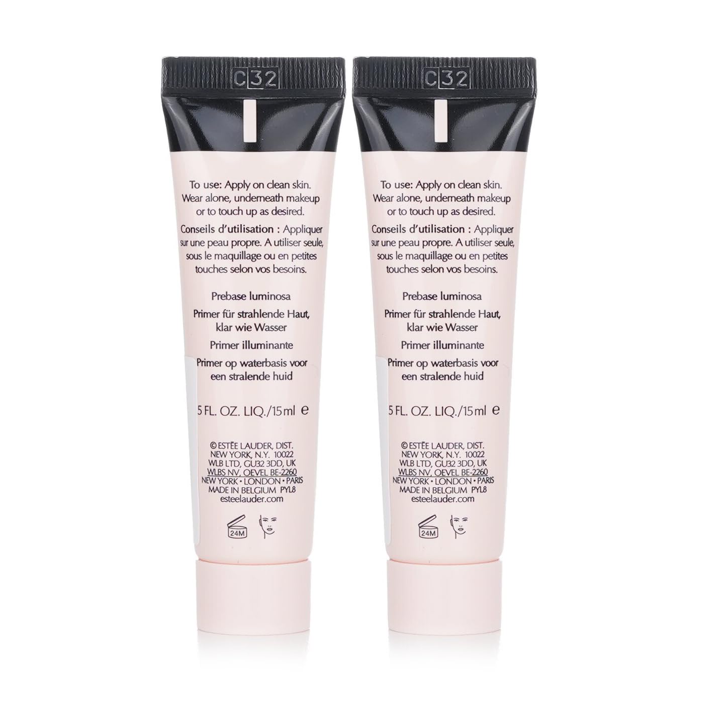 Paquete de 2 imprimaciones acuáticas Estee Lauder Futurist Aqua Brilliance, tamaño de viaje de 0.5 onzas cada uno, sin caja