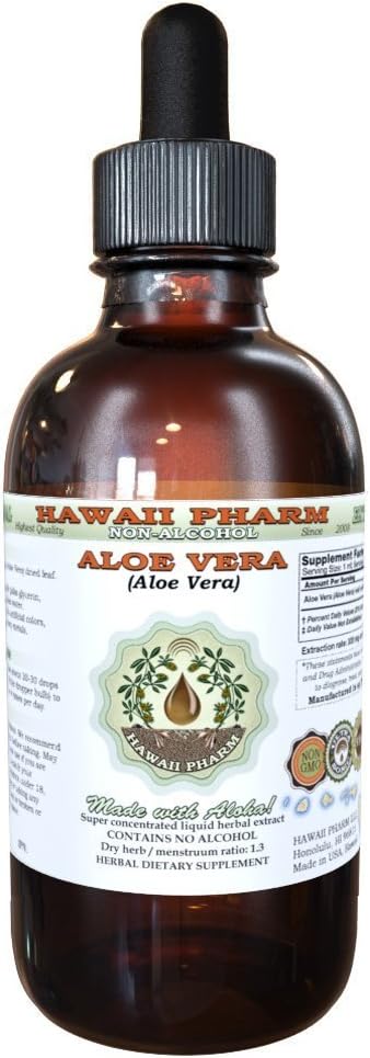 Extracto líquido sin alcohol de aloe, Aloe (Aloe Ferox) Suplemento herbario de glicerita de hojas secas de 2 onzas