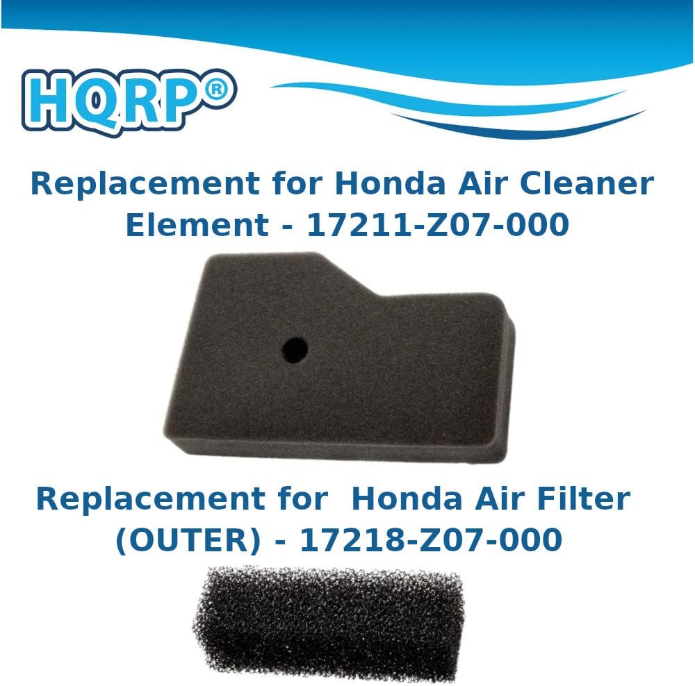 HQRP Paquete de 2 elementos limpiadores y filtros exteriores compatibles con generadores Honda EB2000i, EB2000iT1, EU2000i, EU2000iT1, EU2000iK1,