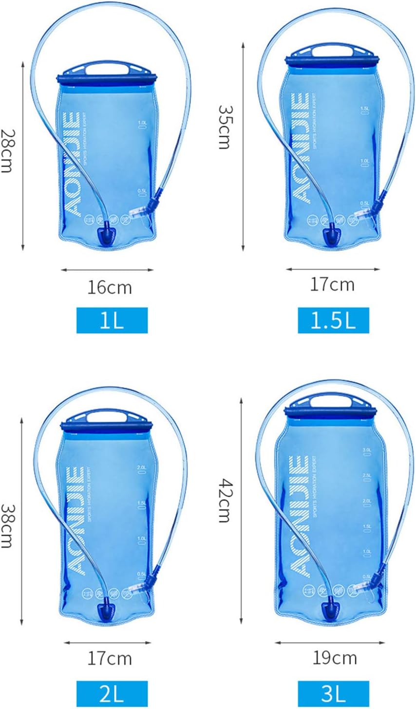 AONIJIE Bolsa de agua plegable para hidratación, bolsa de agua a prueba de fugas, depósito de agua para senderismo al aire libre, mochilero, correr,
