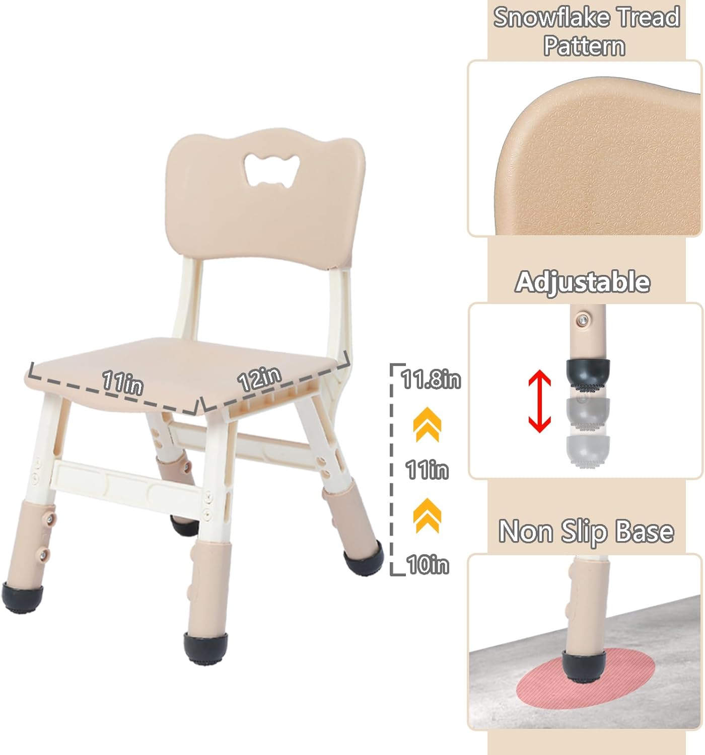SEZERIYA Juego de mesa y silla para niños, mesa de estudio y mesa de comedor, escritorio para niños y niñas de 2 a 12 años, mesa de altura ajustable