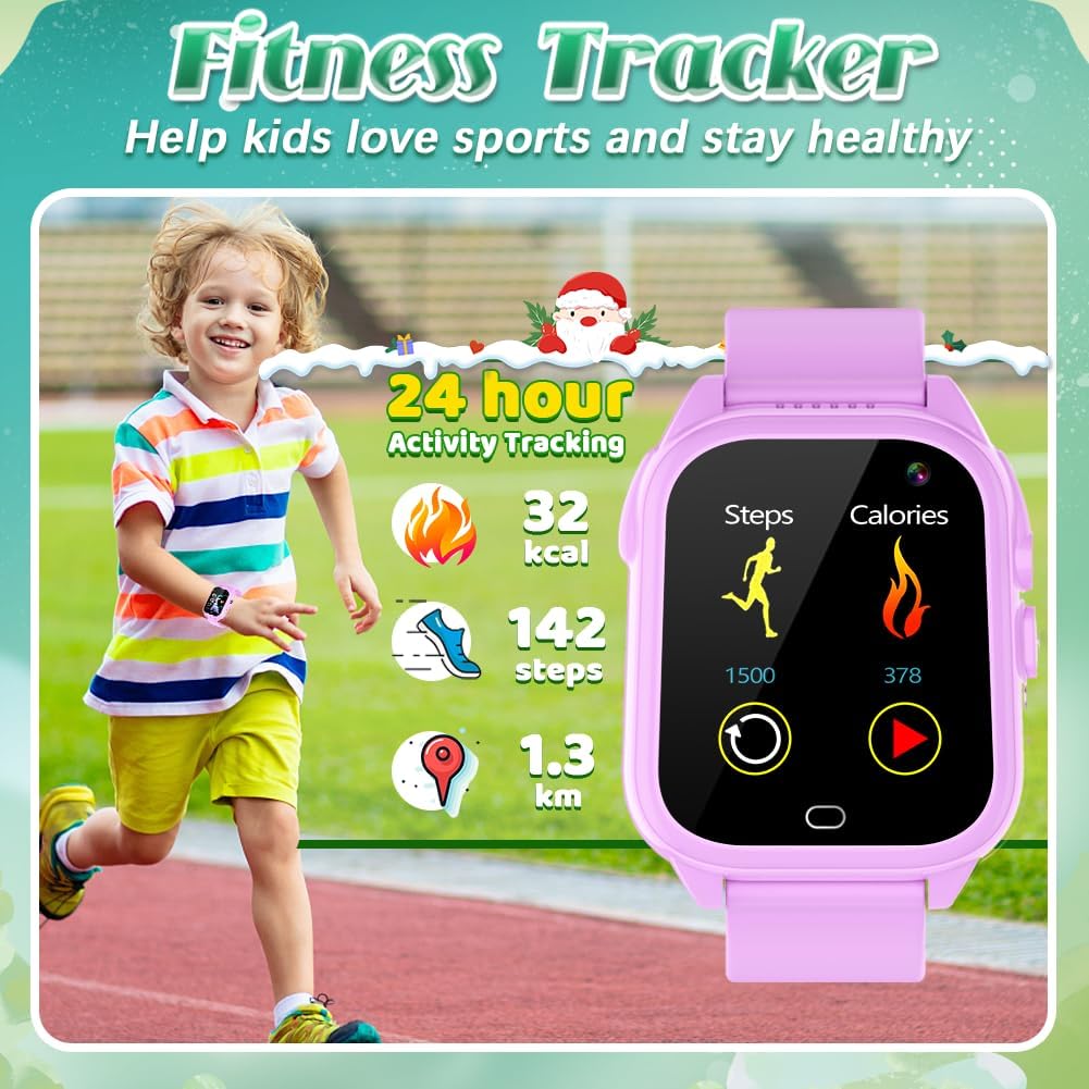 Reloj inteligente impermeable para niños y niñas de 3 a 12 años, juguetes de aprendizaje con 26 juegos, cámara, video, pantalla táctil, reproductor