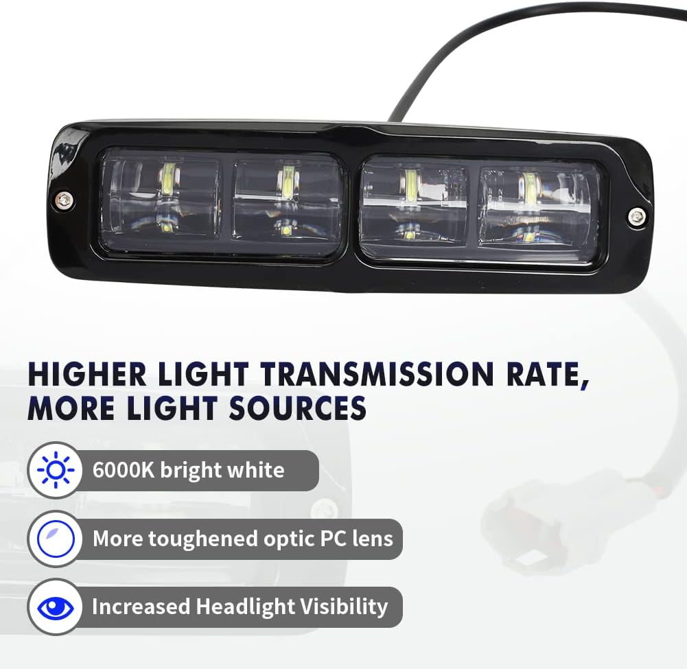 motoparty Kit de faros delanteros para Sur-Ron y Segway X260 Plug and Play Lente óptica de PC más endurecida, mayor tasa de transmisión de luz, sin