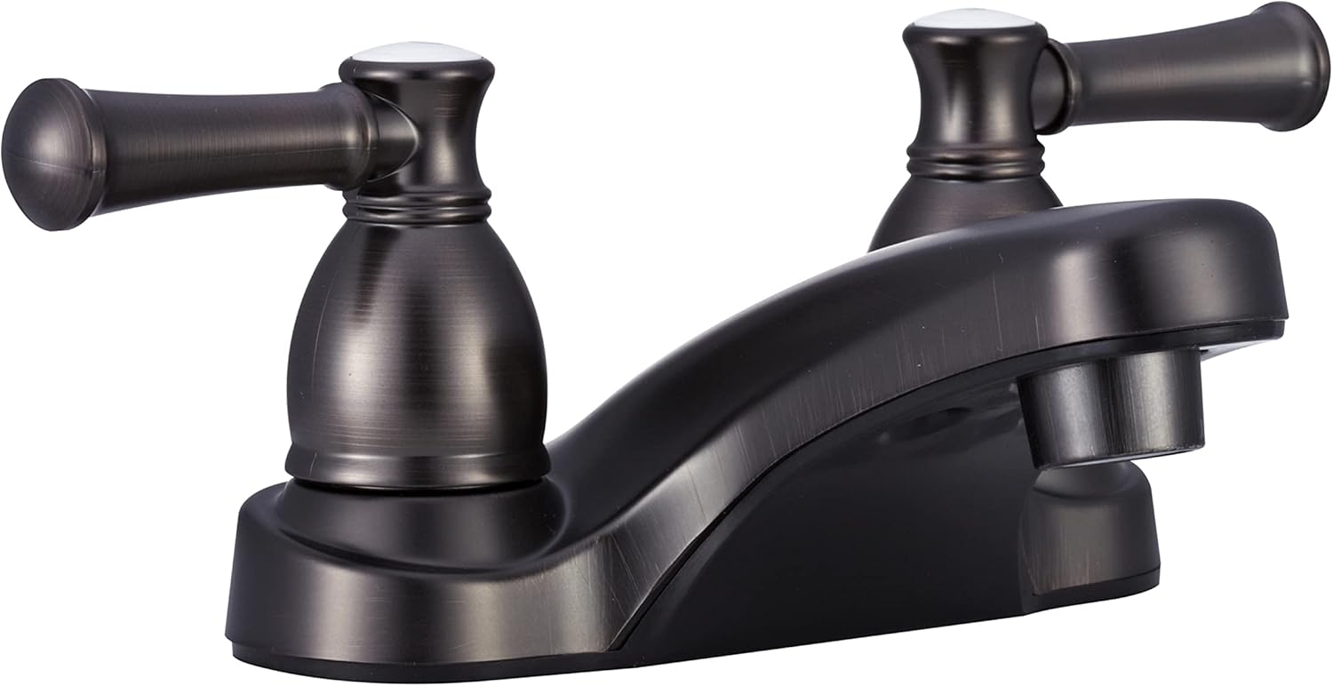 Dura Faucet DF-PL700L-VB – Grifo de baño RV con asas clásicas para frío y calor (bronce veneciano)