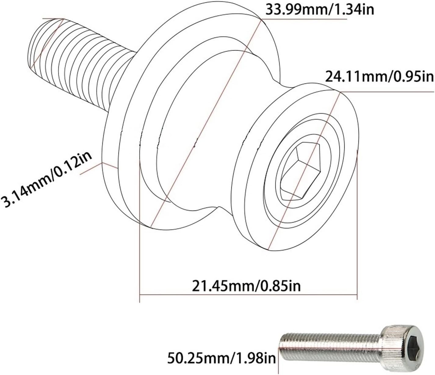 TCHAU Basculante para Yamaha FZ25 FZ-25 FZ 25 2017-2021 2022 Accesorios CNC para motocicleta, carretes basculantes, tornillos deslizantes (color