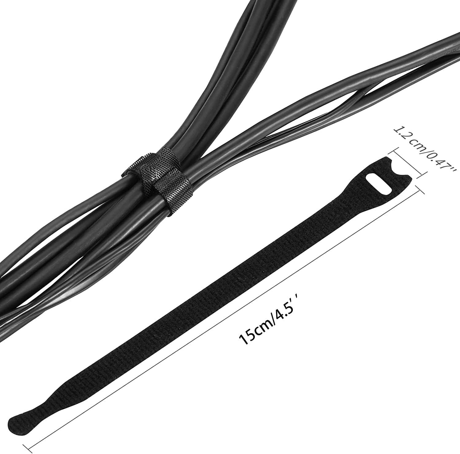 50 bridas reutilizables  Correas de cable multiusos, correas de sujeción utilizadas para auriculares, teléfonos 1 (zhadai-1)