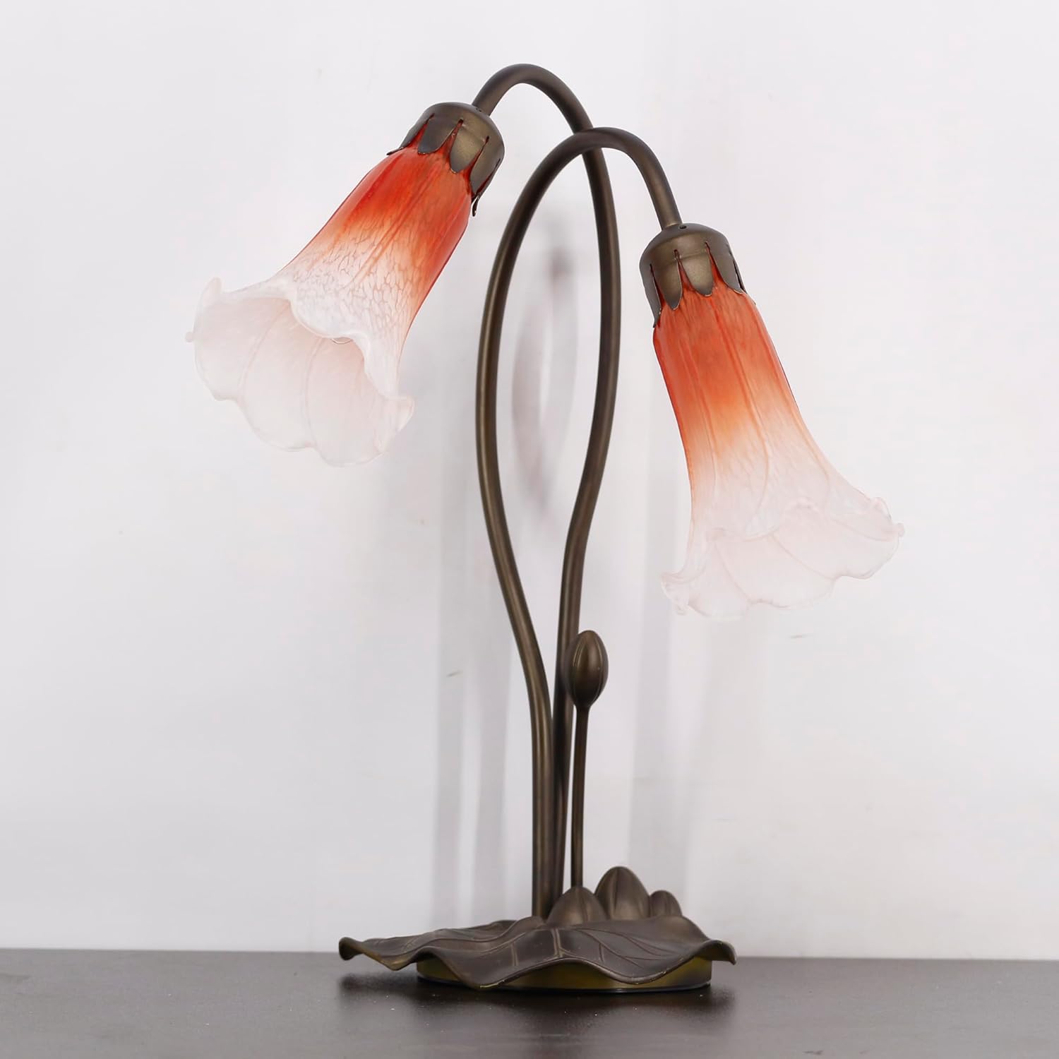 Lily – Pantalla de cristal de tulipán naranja, reemplazo de pantalla de cristal estilo Tiffany