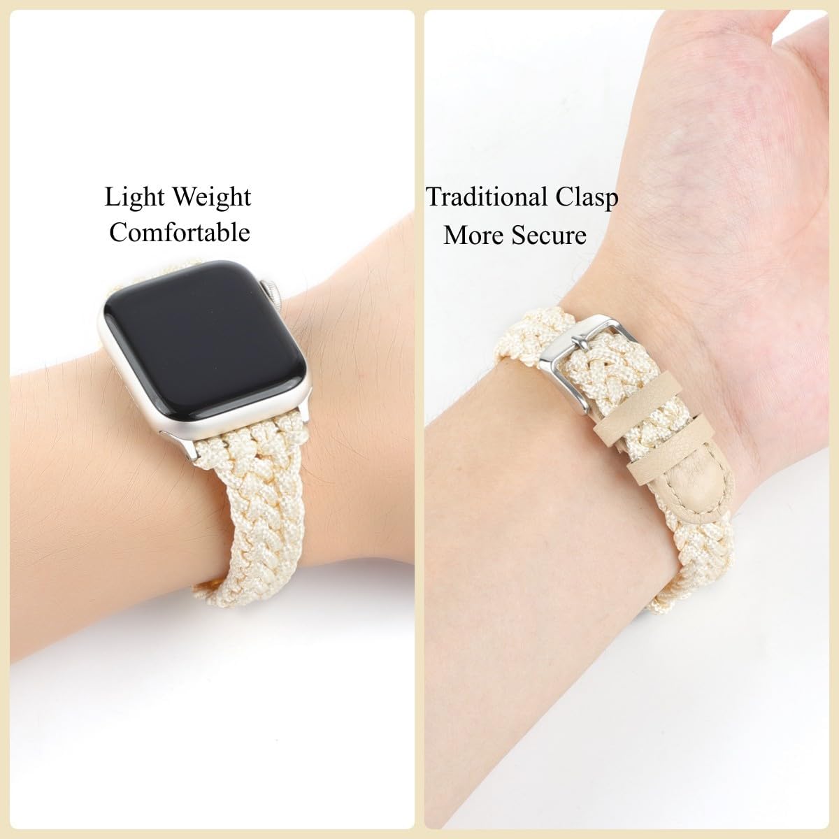 Correa deportiva trenzada de nailon compatible con correas de Apple Watch de 1.496 pulgadas, 1.575 pulgadas, 1.614 pulgadas, correa de repuesto