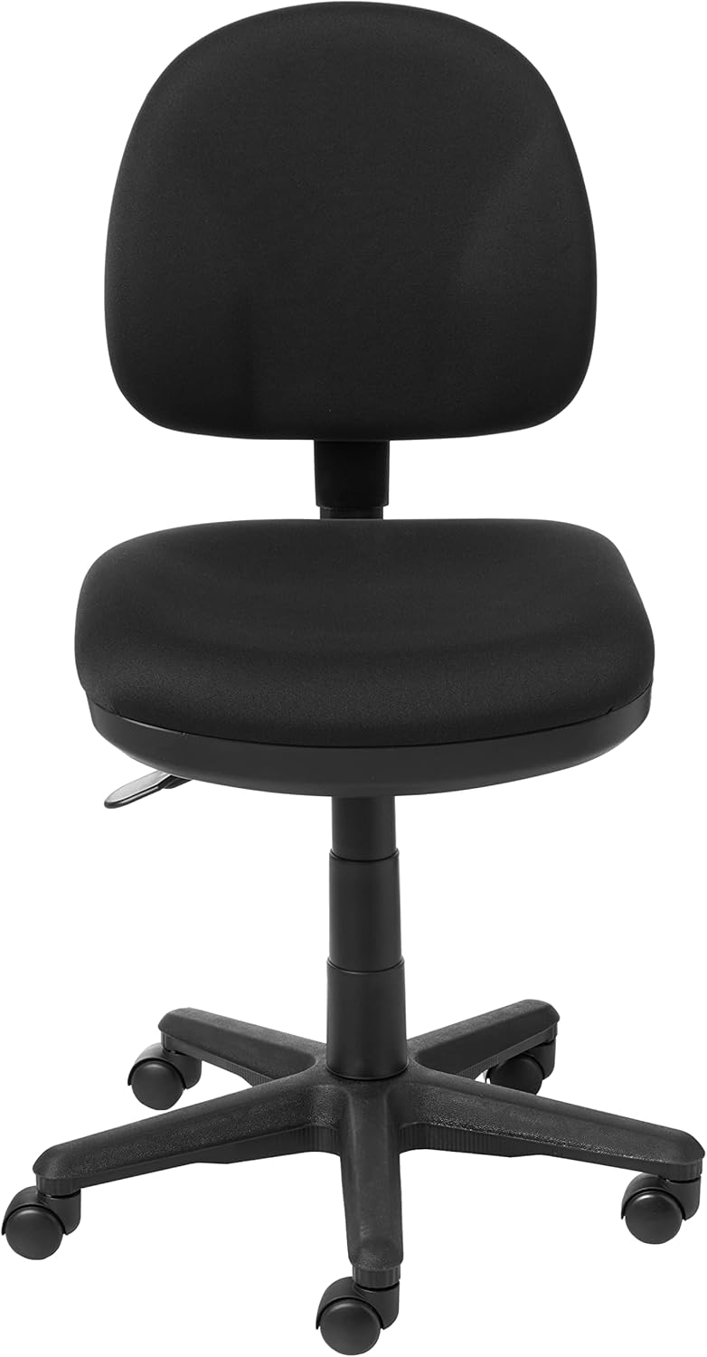 Office Star Silla de trabajo neumática esculpida con asiento acolchado grueso y soporte lumbar integrado, Coal FreeFlex