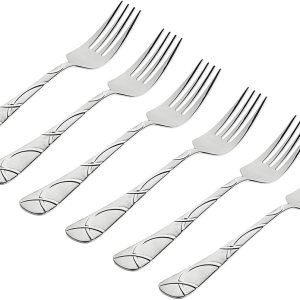 Godinger Juego de 6 tenedores para ensalada de postre y aperitivo Godinger Juego de 6 tenedores para ensalada de postre y aperitivo