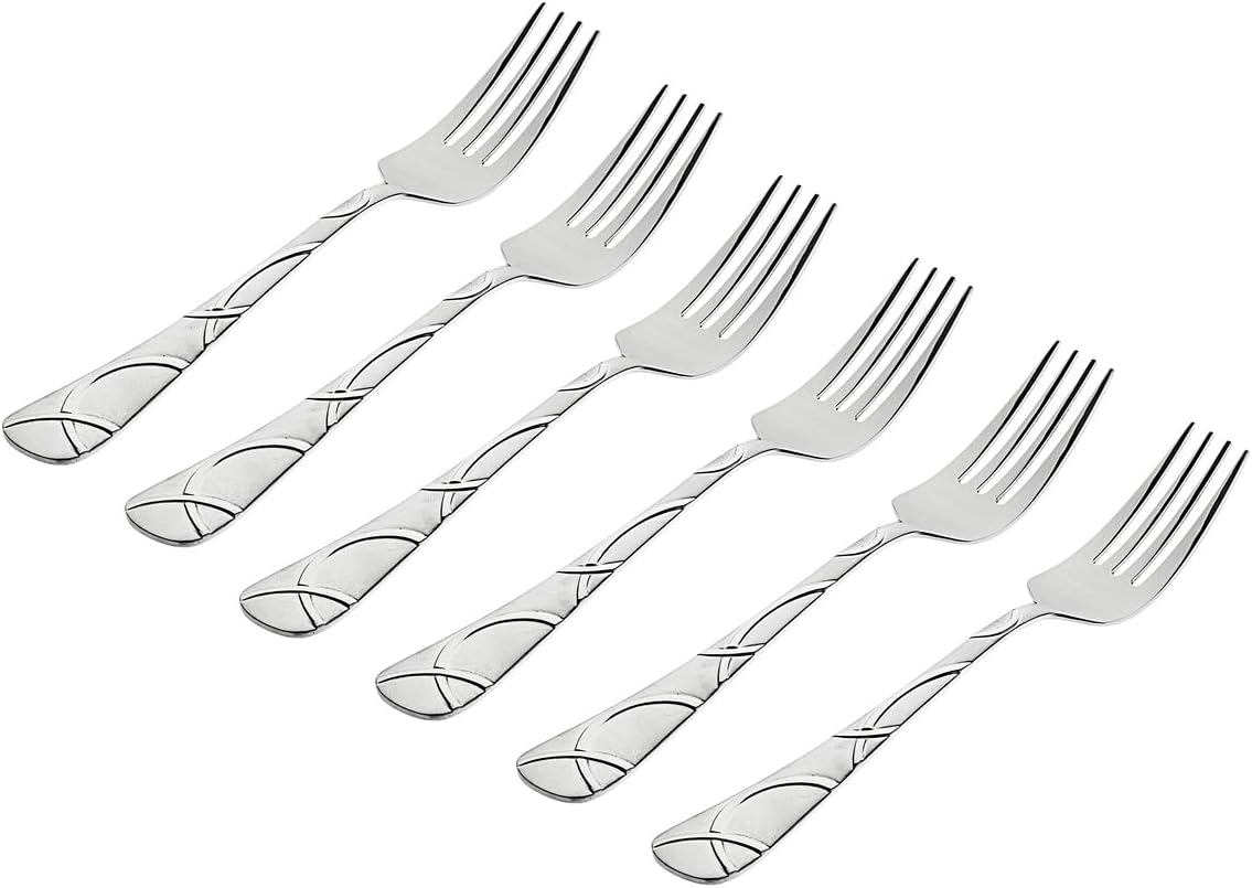 Godinger Juego de 6 tenedores para ensalada de postre y aperitivo