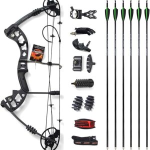 Kit de arco compuesto, peso de 30 a 70 libras, longitud de tracción de 23.5 a 30.5 pulgadas, 320 fps de velocidad de caza y arco objetivo, con todos Kit de arco compuesto, peso de 30 a 70 libras, longitud de tracción de 23.5 a 30.5 pulgadas, 320 fps de velocidad de caza y arco objetivo, con todos
