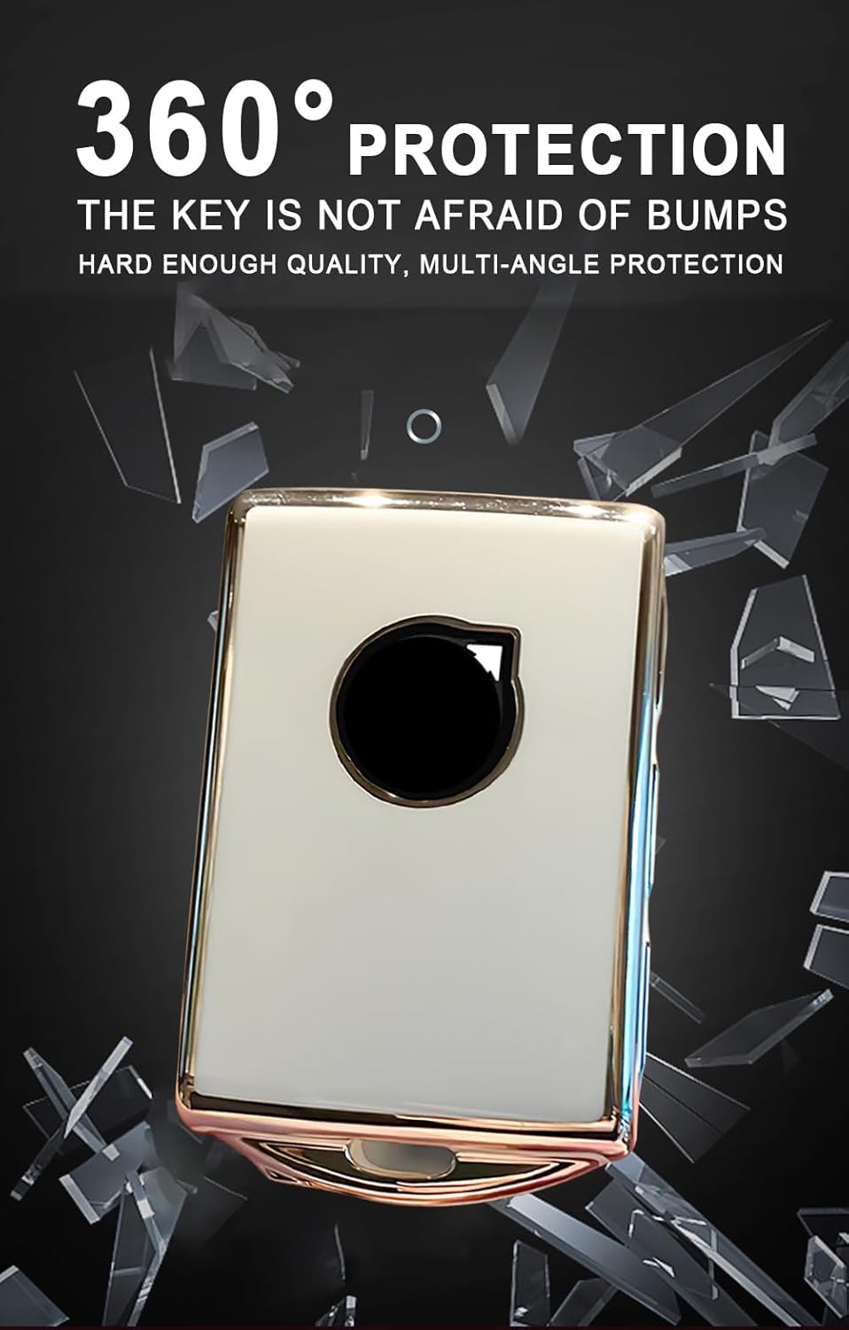 KUNIO Funda protectora para llavero de automóvil para Volvo XC40 XC60 S90 XC90 V90 T5 T6 T8 llavero TPU 4 botones, a negro