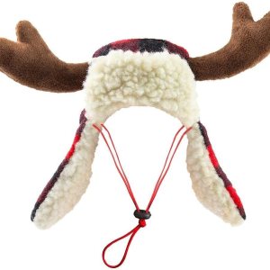 Huxley & Kent Sombrero para mascotas Antler Buffalo Check (extragrande) Accesorio festivo de Navidad para perrosgatos Sombrero de vacaciones para Huxley & Kent Sombrero para mascotas Antler Buffalo Check (extragrande) Accesorio festivo de Navidad para perrosgatos Sombrero de vacaciones para