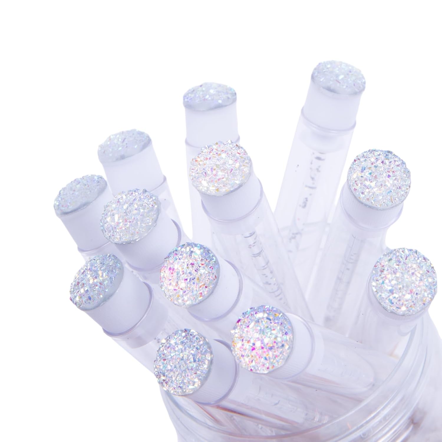 i-Laesh 20 Pcs Lash Brush Eyelash Brushes for Eyelash Extensions Spoolies Cleaning Mascara Wands Tube Diamond Disposable Makeup Tool Applicator Set