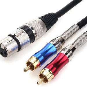 tisino Cable en Y XLR a RCA, adaptador XLR hembra a RCA dual, cable de interconexión de audio estéreo desequilibrado -6.6 pies6.6 ft tisino Cable en Y XLR a RCA, adaptador XLR hembra a RCA dual, cable de interconexión de audio estéreo desequilibrado -6.6 pies6.6 ft
