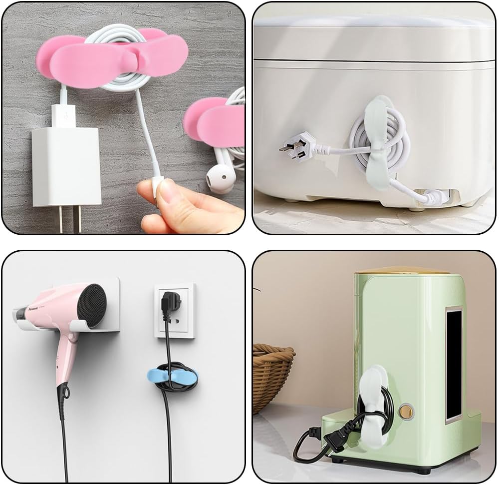 CTOHN Organizador de cables para electrodomésticos, 12 unidades para aparatos de cocina, enrollador de cables, organizador de cables, soporte para