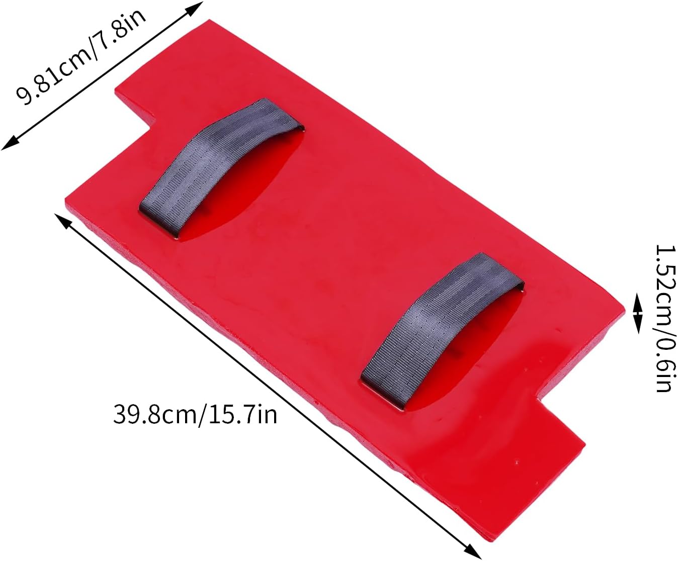 KONKENIE Sellos de hormigón de poliuretano grande Esteras de textura de piedra Herramienta de estampado Impresión de cemento rojo (15.7 * 7.9 in)