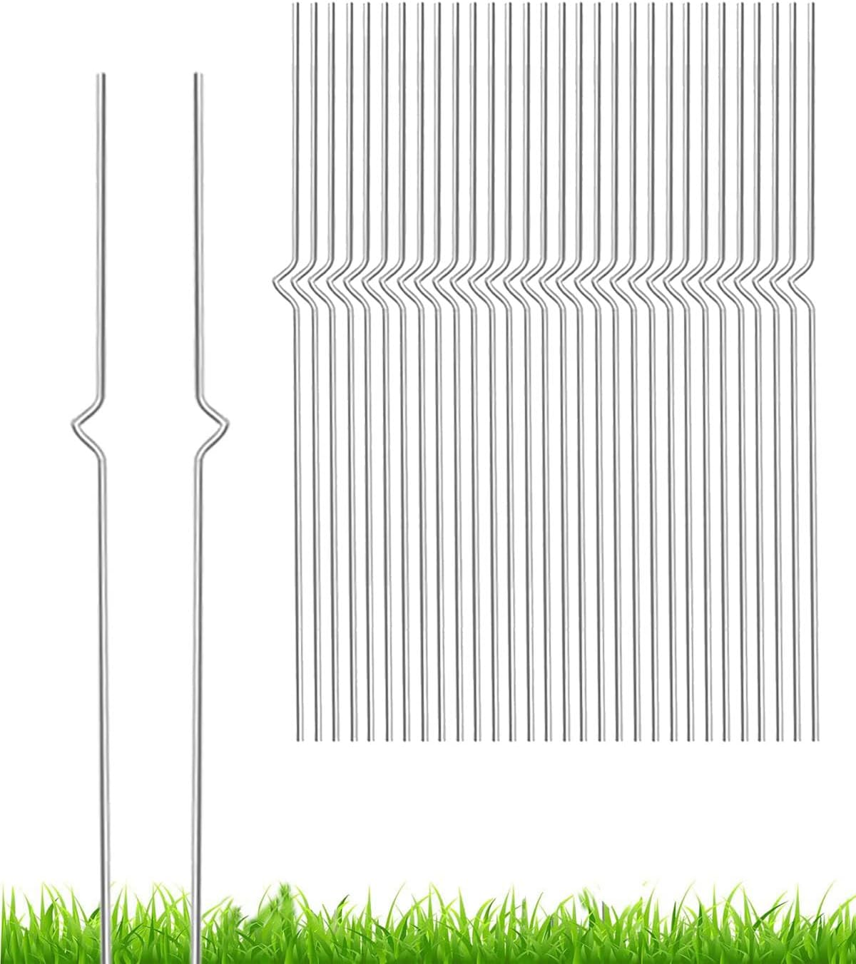 CPTC – Juego de 30 estacas de metal para letreros de patio, estacas de 17 pulgadas para decoración de suelo exterior (30)