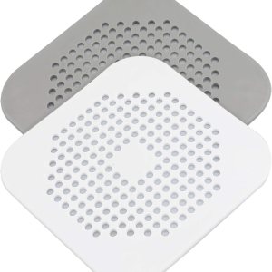 Recogedor de pelo de drenaje, 2 paquetes, cubierta de drenaje de duchabañera, atrapa pelo de silicona para ducha, tapón de drenaje cuadrado para Recogedor de pelo de drenaje, 2 paquetes, cubierta de drenaje de duchabañera, atrapa pelo de silicona para ducha, tapón de drenaje cuadrado para