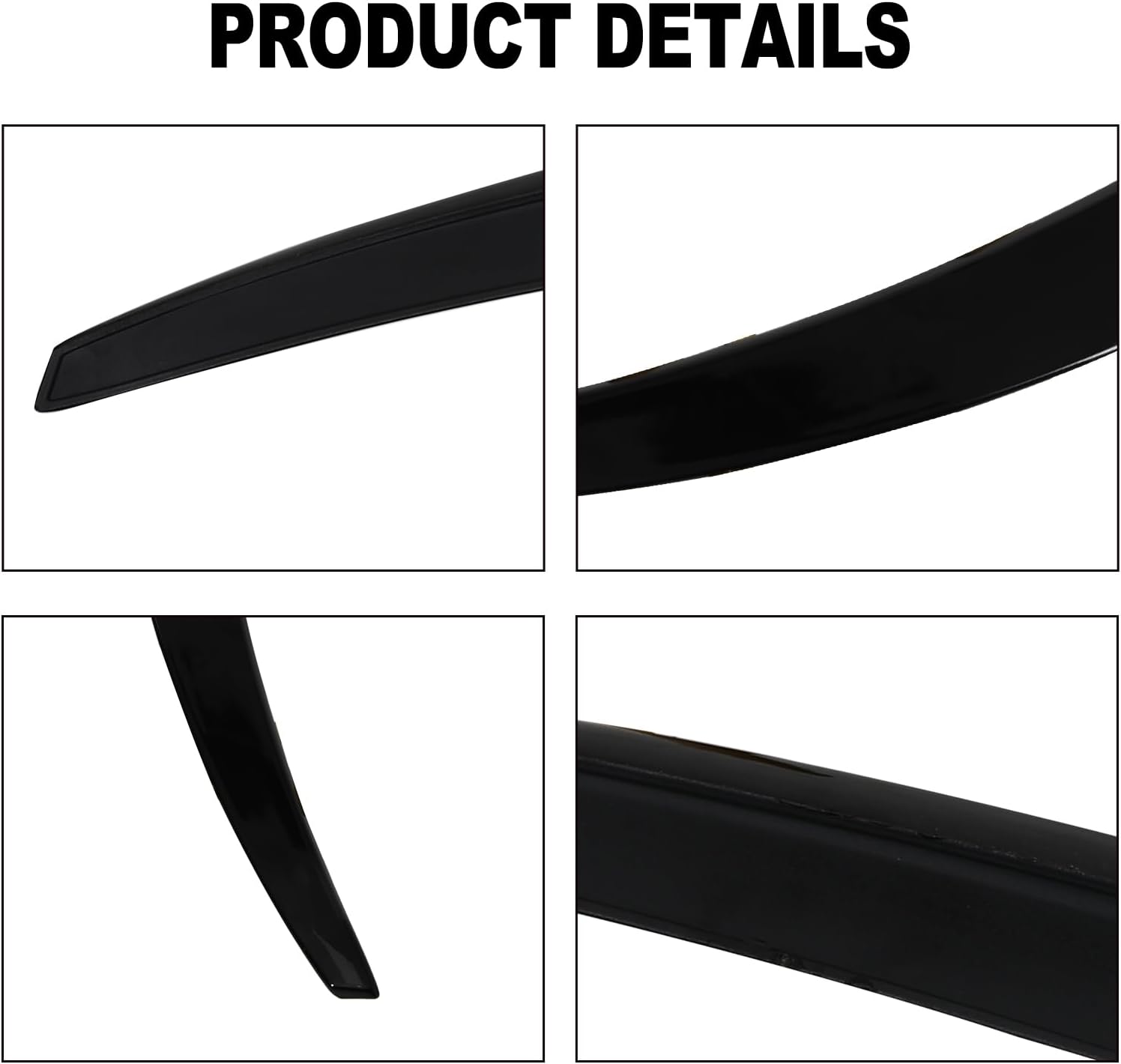 Acmex Alerón de maletero real compatible con A4 B8 2009-2012, estilo V High Kick Duckbill (estilo negro brillante)