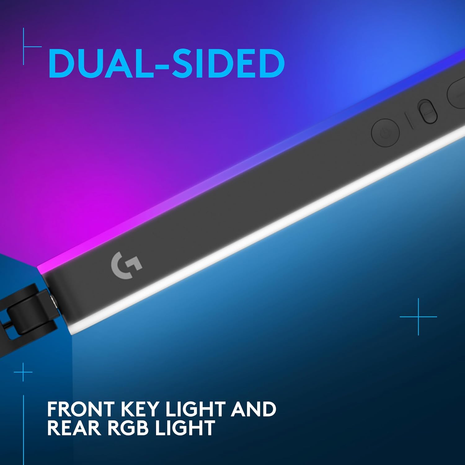Logitech G Litra Beam LX Premium – Luz LED RGB de doble cara con TrueSoft, para transmisión, transmisión, LIGHTSYNC, Bluetooth, USB, PCMac, grafito