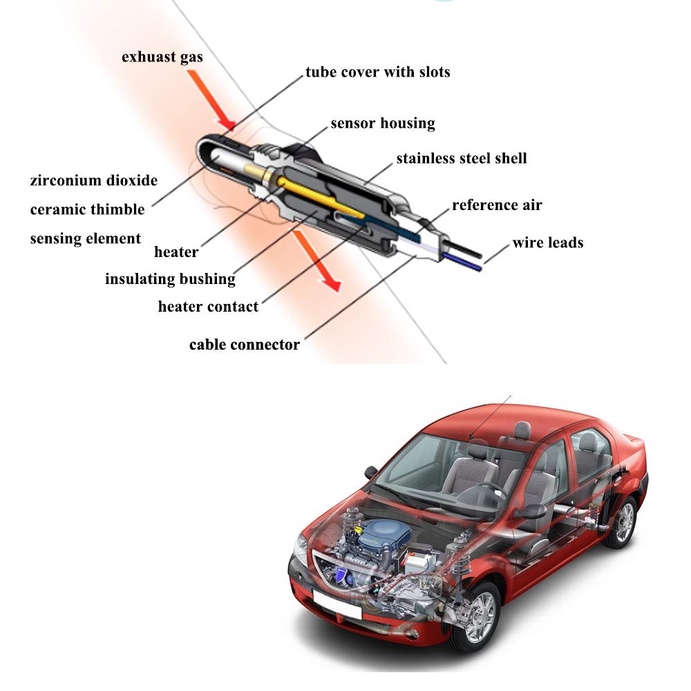 Amrxuts 234-9036 Sensor de oxígeno O2 con relación de combustible de aire ascendente para Nissan Altima Maxima 2011-2013 3.5L Rogue 2.5L 2011 2012